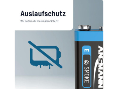 ANSMANN Pile au lithium, durée de vie 10 ans, E-bloc (9V)