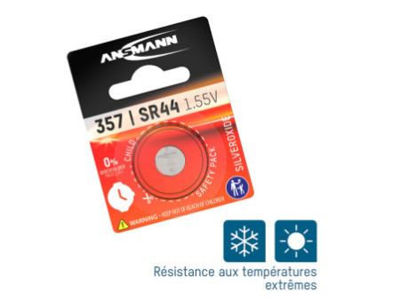 ANSMANN Pile pour montres à l'oxyde d'argent, SR1154 (SR44)