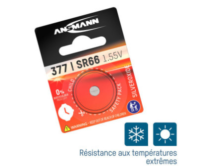 ANSMANN Pile pour montres à l'oxyde d'argent, SR626 (SR66)