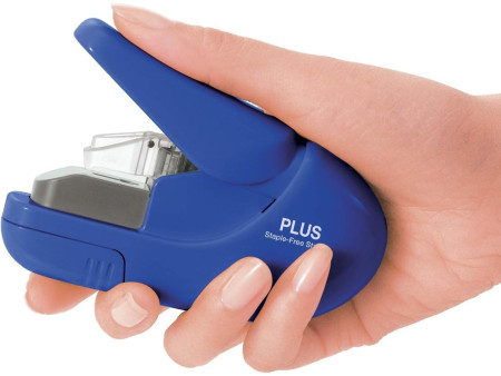 PLUS JAPAN Agrafeuse sans agrafe SL-106AB, bleu