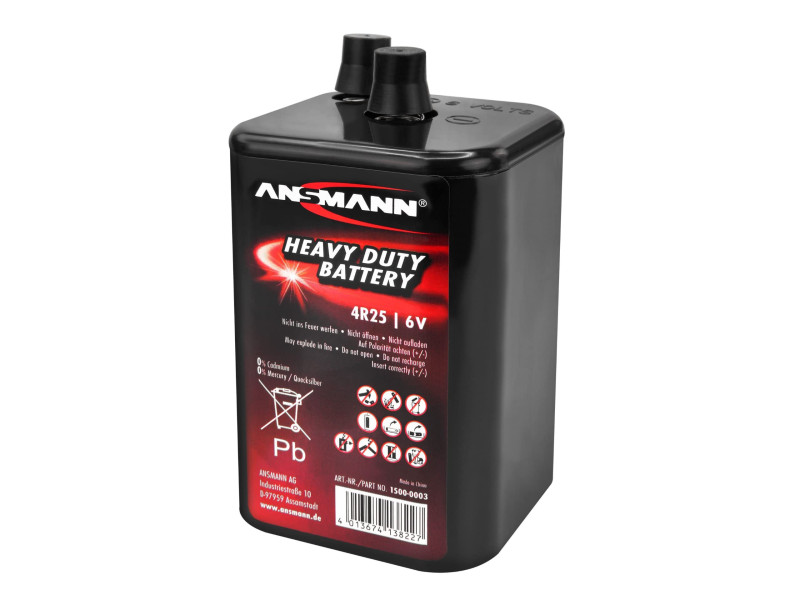 ANSMANN Pile au zinc/carbone, 4R25, 6 volts
