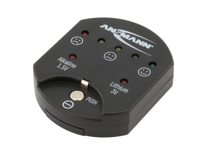 ANSMANN Testeur de piles, pour piles boutons, noir