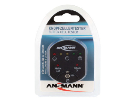 ANSMANN Testeur de piles, pour piles boutons, noir