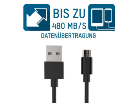 ANSMANN Câble de données & de charge, USB-A - Micro USB-B