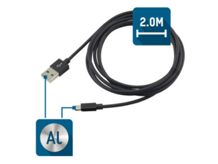ANSMANN Câble de données & de charge, USB-A - Micro USB-B