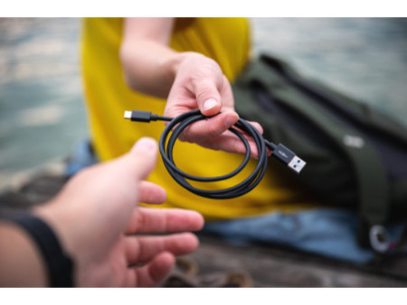 ANSMANN Câble de données & de charge, USB-A - USB-C, noir