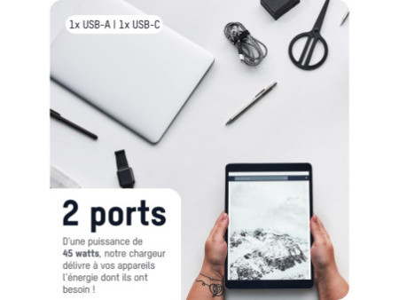 ANSMANN Chargeur secteur USB HOME CHARGER 247PD, noir
