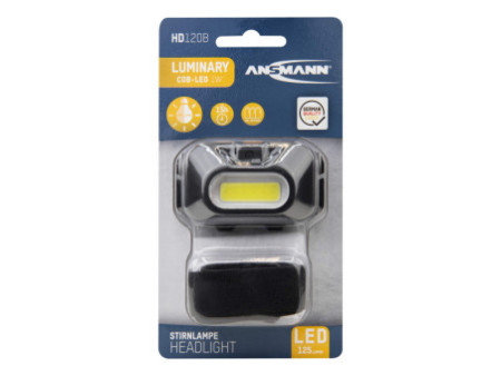 ANSMANN Lampe frontale LED HD120B, 125 lumen, IPX2