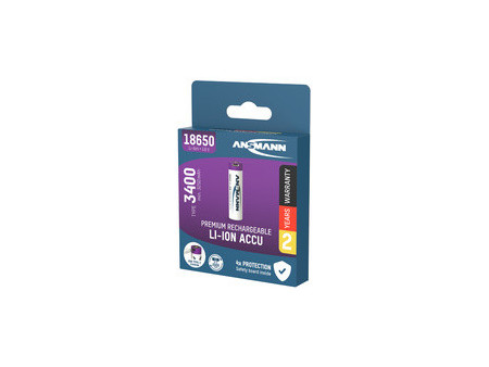 ANSMANN Pile rechargeable Li-Ion 18650, 2.600 mAh