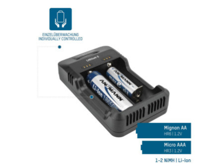 ANSMANN Chargeur 'Lithium 2', pour batteries NiMH & Li-Ion