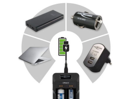 ANSMANN Chargeur 'Lithium 2', pour batteries NiMH & Li-Ion