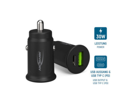 ANSMANN Chargeur voiture USB In-Car-Charger CC230PD, 2x USB