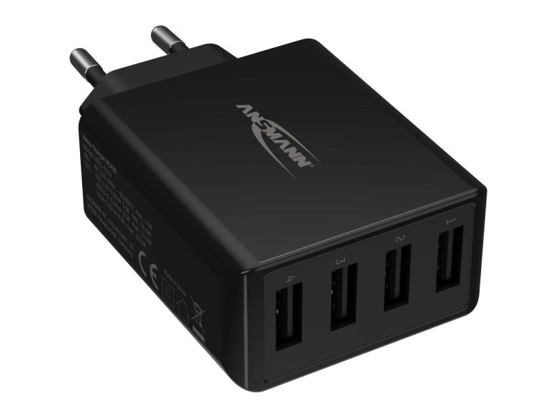 ANSMANN Chargeur USB Home Charger HC430, 4x port USB, noir