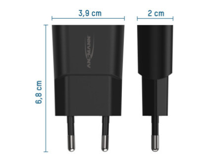 ANSMANN Chargeur USB Home Charger HC105, port USB, noir