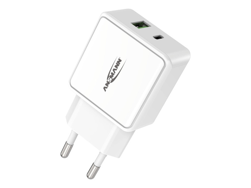 ANSMANN Chargeur USB Home Charger HC218PD, 2x port USB,blanc