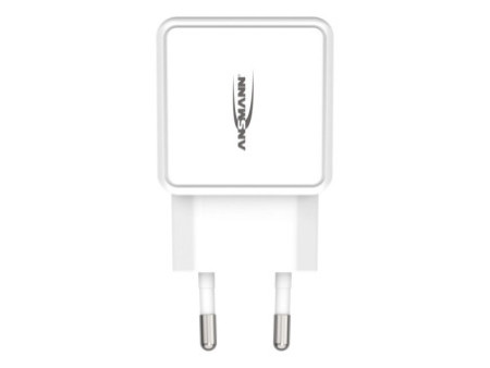 ANSMANN Chargeur USB Home Charger HC218PD, 2x port USB,blanc