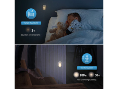 ANSMANN Lampe d'orientation à LED NL25B, à pile, blanc