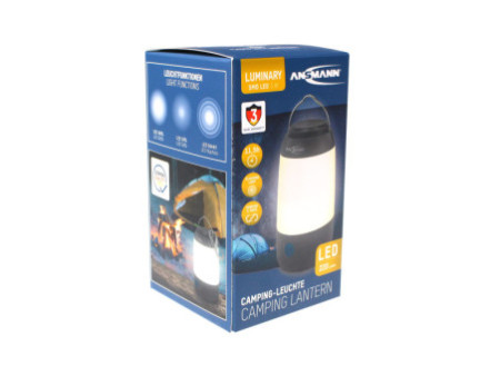 ANSMANN Mini lampe de camping, boîtier en plastique, noir
