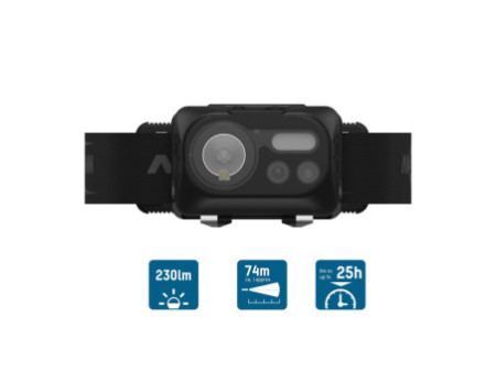 ANSMANN Lampe frontale LED à capteur HD230BS, 230 lumens