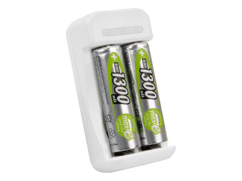 ANSMANN Chargeur de piles Basic II, 2x piles AA 1.300 mAh