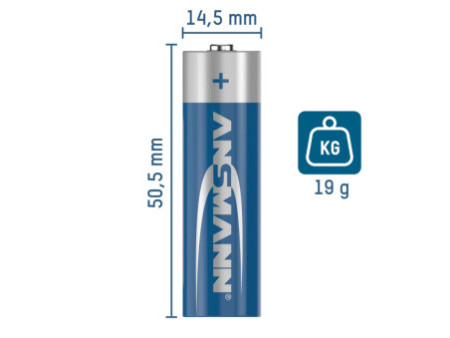 ANSMANN Pile lithium-chlorure de thionyle ER14505, Mignon AA
