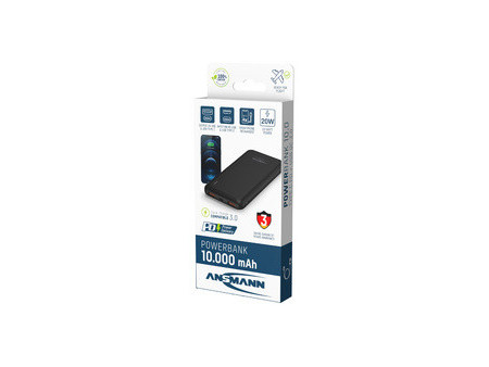 ANSMANN Powerbank PB320PD, 10.000 mAh, noir