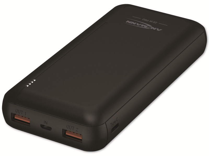 ANSMANN Powerbank PB320PD, 20.000 mAh, noir