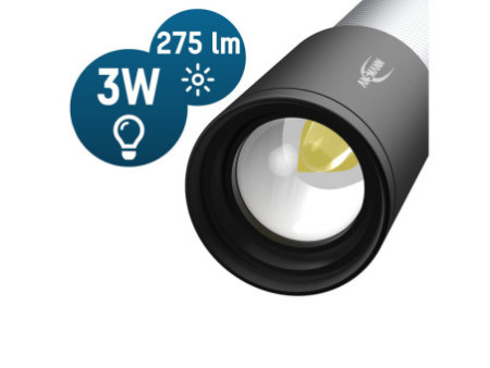 ANSMANN Lampe de poche LED, Daily Use 270B, argent/noir