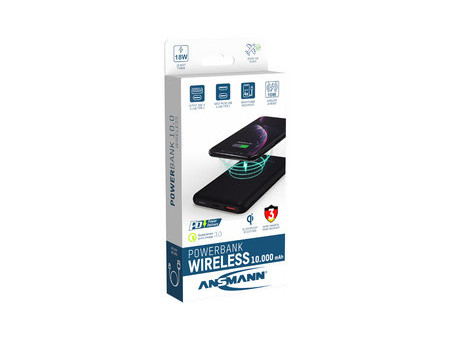 ANSMANN Powerbank PB218, sans fil, 10.000 mAh