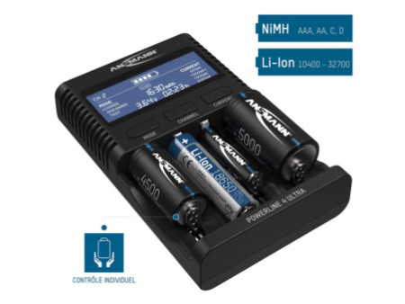 ANSMANN Chargeur universel Powerline 4 Ultra, noir