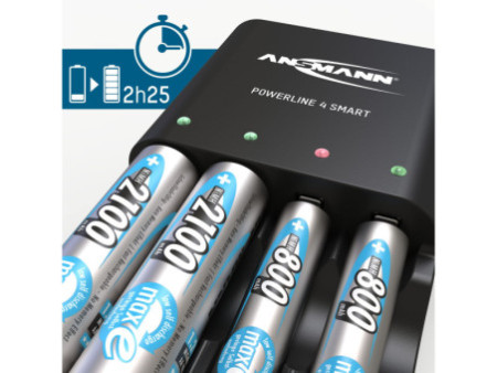 ANSMANN Chargeur intelligent Powerline 4 Smart, noir