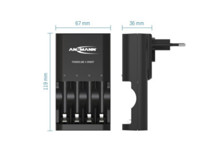 ANSMANN Chargeur intelligent Powerline 4 Smart, noir
