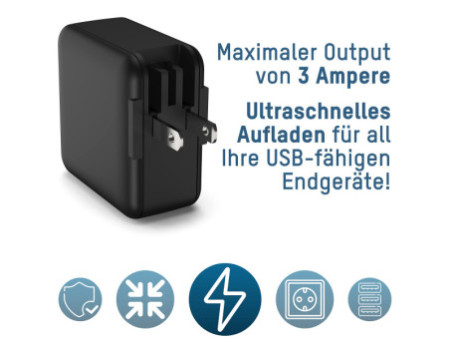 ANSMANN Chargeur USB Travel Charger TC315, 3x USB-A