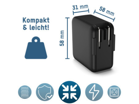 ANSMANN Chargeur USB Travel Charger TC315, 3x USB-A