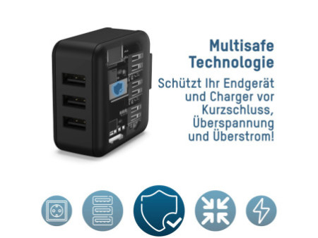 ANSMANN Chargeur USB Travel Charger TC315, 3x USB-A