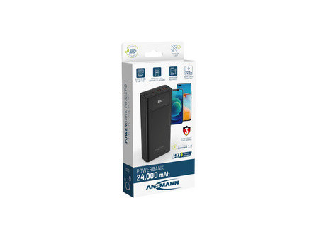 ANSMANN Powerbank PB322PD, 24.000 mAh, noir