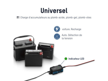 ANSMANN Chargeur pour batterie BC, 6-12V/1A, noir/bleu