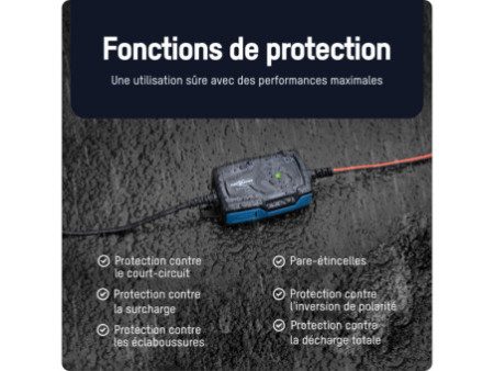 ANSMANN Chargeur pour batterie BC, 6-12V/1A, noir/bleu
