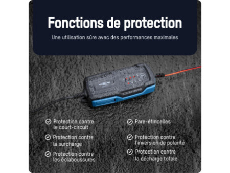 ANSMANN Chargeur de batterie BC, 6-12V/2A, noir/bleu