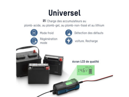 ANSMANN Chargeur de batterie BC, 6-12V/4A, noir/bleu