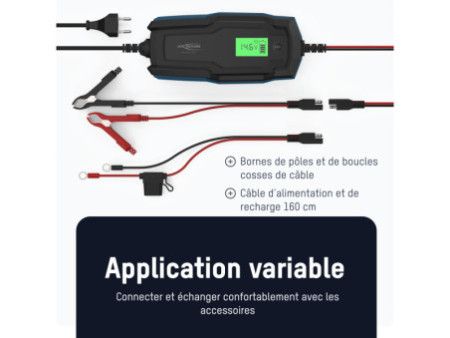 ANSMANN Chargeur de batterie BC, 6-12V/6A, noir/bleu