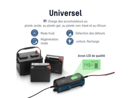 ANSMANN Chargeur de batterie BC, 6-12V/6A, noir/bleu