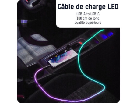 ANSMANN Câble de données & de charge, LED, USB-A/USB-C mâles