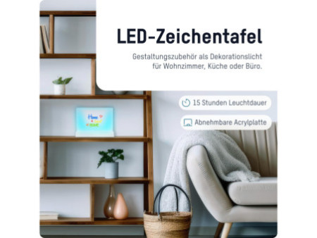 ANSMANN Tableau LED à décorer, blanc
