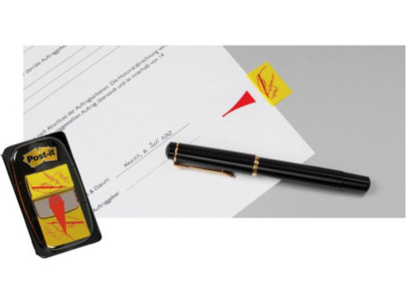 Post-it Marque-pages Index Symbole 'signature', jaune