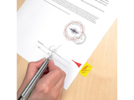 Post-it Marque-pages Index Symbole 'signature', jaune