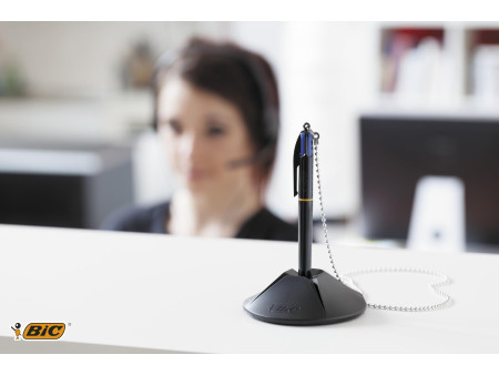 BIC Stylo à bille sur socle 4 Colours Counter Pen, noir