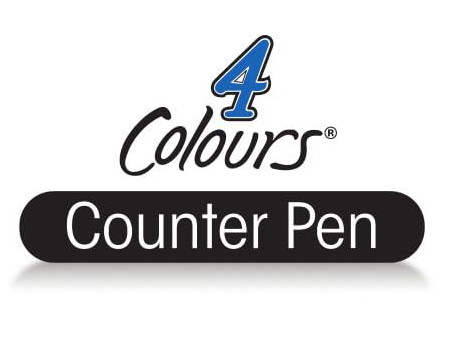 BIC Stylo à bille sur socle 4 Colours Counter Pen, noir