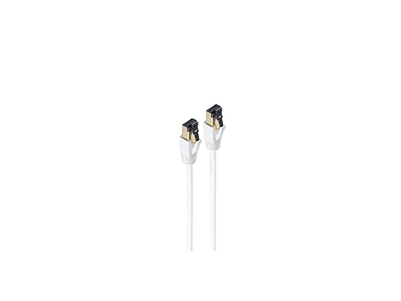 shiverpeaks BASIC-S Câble patch, Cat. 8, F/FTP, 0,5 m, blanc