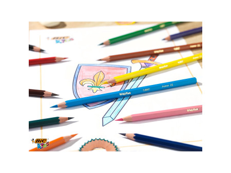 BIC KIDS Crayons de couleur Evolution ecolutions, boîte en